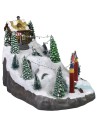 Christmas scenery with battery-operated ski slope cm 22x36,5x24