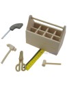 Juego de 5 herramientas de carpintero con caja de herramientas