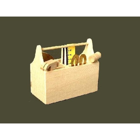 Juego de 5 herramientas de carpintero con caja de herramientas