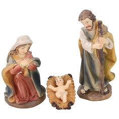 Nativity 3 subjects in resin 8 cm