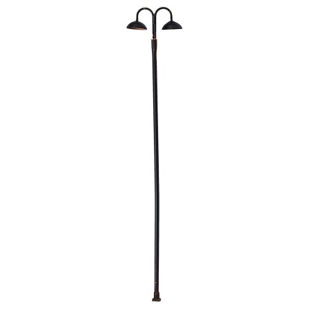 20 cm metal lamppost with two warm white 12V LED light points