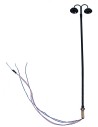 Farola de metal de 20 cm con dos puntos de luz LED 12V blanco