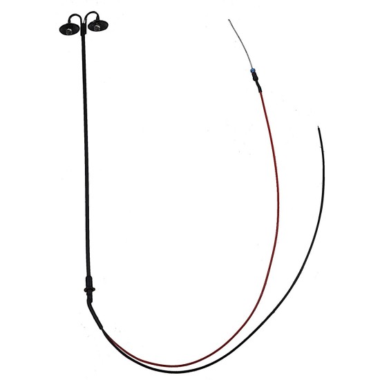 14 cm metal lamppost with warm light 12V led