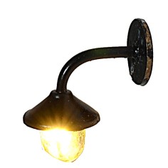 Farol micro de pared en metal 0,8 cm con led 12V luz cálida