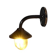 Farola micro de pared en metal de 0,8 cm con luz LED de 12V. 2
