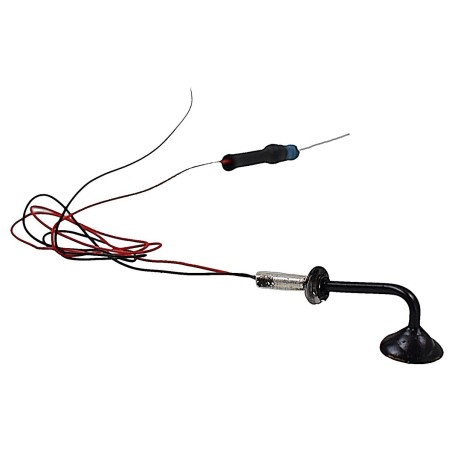 Micro country-style streetlight in mini metal 1 cm with 12V