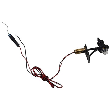 Lampione da parete in metallo 1 cm con led 12V luce calda Mondo