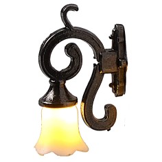 Farol de pared de metal de 1,3 cm con LED 12V luz cálida 2