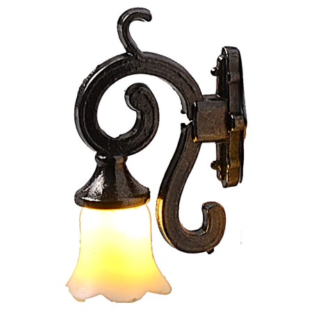 Farol de pared de metal de 1,3 cm con LED 12V luz cálida
