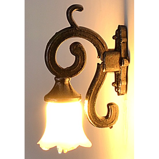 Farol de pared de metal de 1,3 cm con LED 12V luz cálida