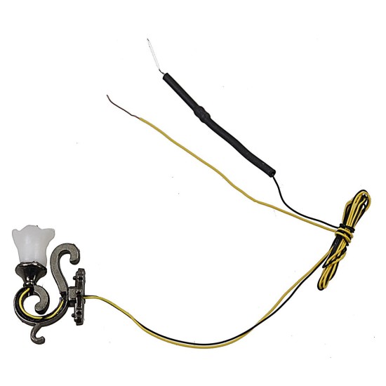 Farol de pared de metal de 1,3 cm con LED 12V luz cálida