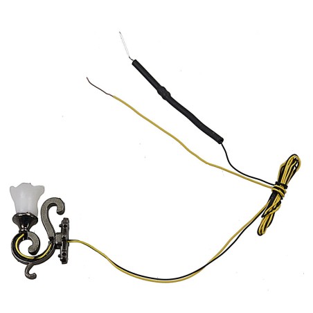 Farol de pared de metal de 1,3 cm con LED 12V luz cálida