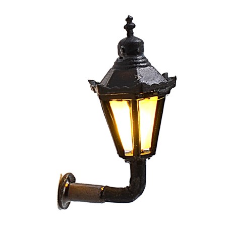 Lanterna inglese in metallo 1 cm con led 3V luce calda