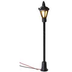 Lampione da strada con lanterna h. 4,5 cm con led 3V luce calda