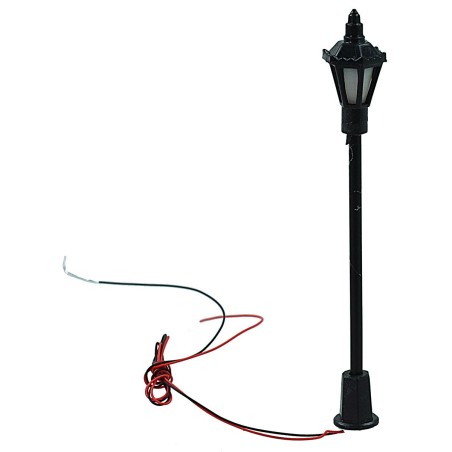 Lampione da strada con lanterna h. 4,5 cm con led 3V luce calda