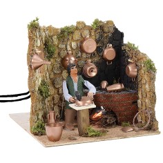 Ramaio en movimiento 10 cm con efecto fuego cm 18x20x16 h Mundo