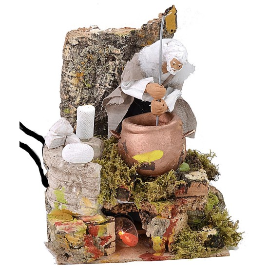 Quesero en movimiento de 12 cm con efecto de fuego de