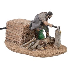 Leñador en movimiento 10 cm Oliver cm 12,5x17,5x11 h Mundo 2