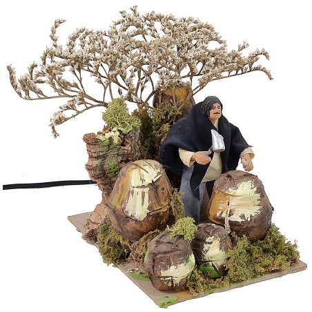 Bottaio in movimento 14 cm misure cm 15x20x20 h Mondo Presepi