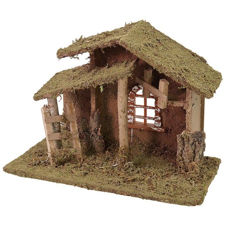 Hut with ladder and window cm 33x18x25 h