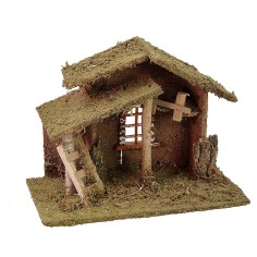 Capanna con scala e finestra cm 33x18x25 h Mondo Presepi 2