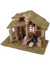Hut with ladder and window cm 33x18x25 h complete Nativity