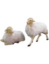 Set of 2 sheep with wool for 30 cm statues