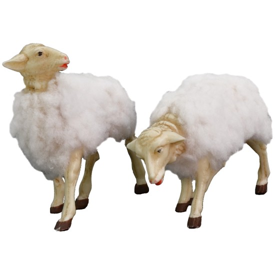 Set 2 pecore con lana per statue da 30 cm Mondo Presepi