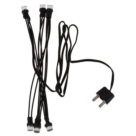 Catena 6 led a luce bianca calda Ø 5 mm 3,5 V. con spinetta