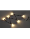 Catena 6 led a luce bianca calda Ø 5 mm 3,5 V. con spinetta