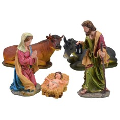 Natività 5 soggetti in resina 50 cm Mondo Presepi 2