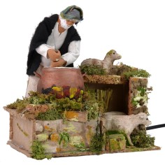 Ricottaio in movimento serie 14 cm Mondo Presepi