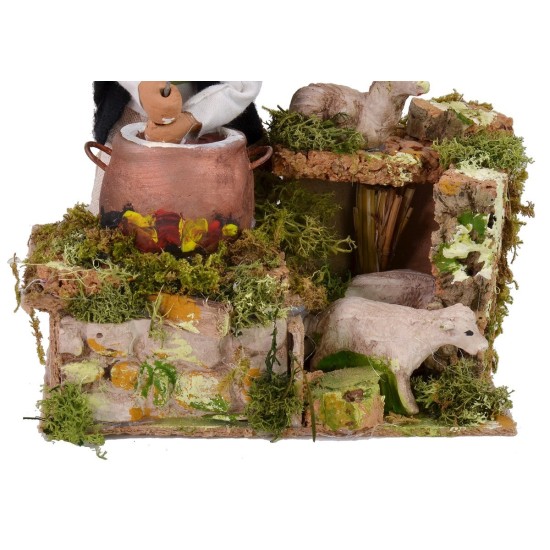 Quesero en movimiento serie 14 cm Mundo Pesebres