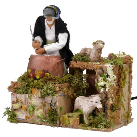 Ricottaio in movimento serie 14 cm Mondo Presepi