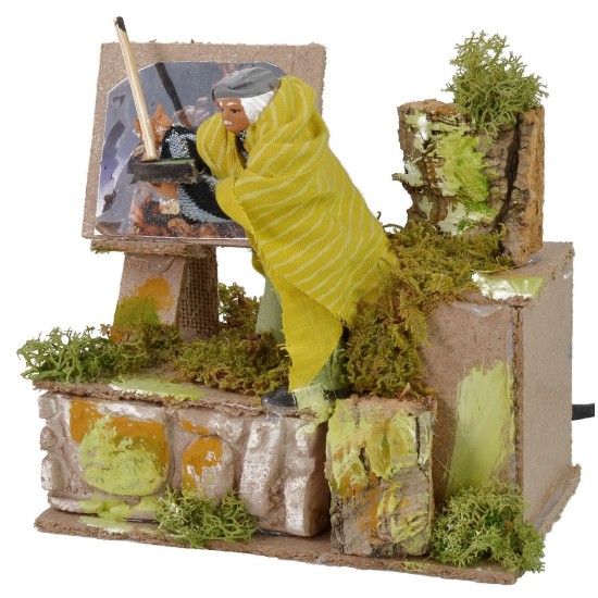 Pittore in movimento 10 cm Mondo Presepi