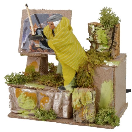 Pittore in movimento 10 cm Mondo Presepi