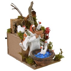 Peasant woman with moving geese 10 cm 2