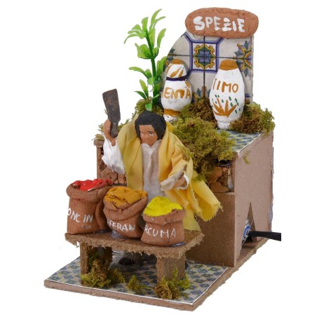 Spice seller in movement 10 cm