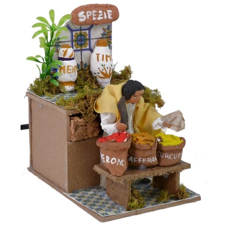 Spice seller in movement 10 cm