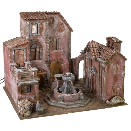 Illuminated square with functioning fountain 60x50x45 for 10cm