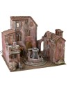 Plaza iluminada con fuente funcionando 60x50x45 para estatuas