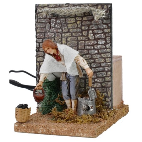 Carbonaro in movimento con effetto fuoco serie 10 cm Landi