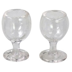 Juego de 2 copas de vidrio ø 1 cm