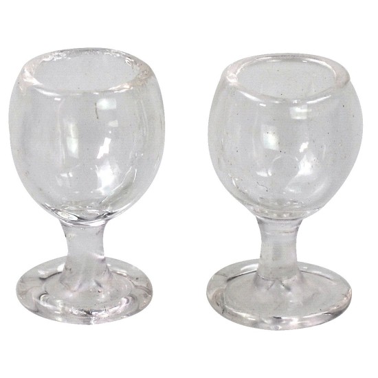 Set 2 calici in vetro ø 1 cm
