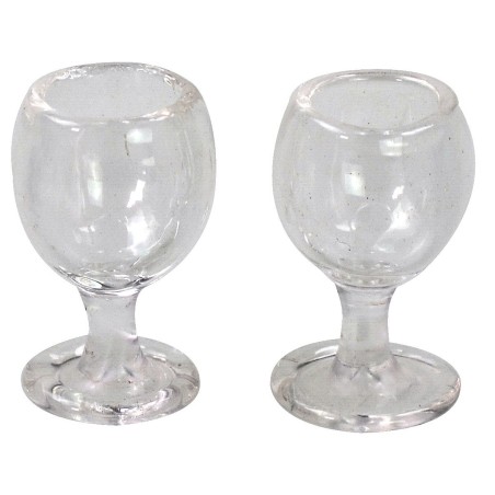 Juego de 2 copas de vidrio ø 1 cm