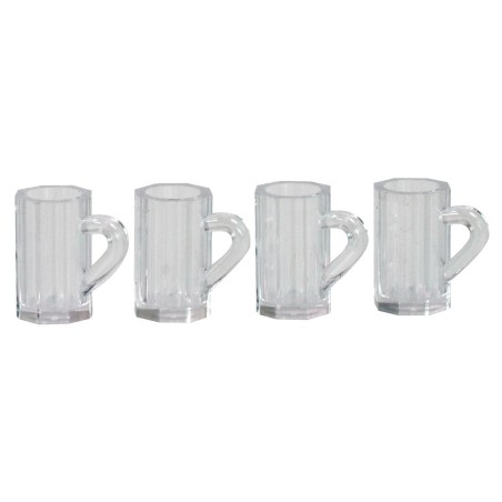 Set of 4 glass mugs ø 1 cm
