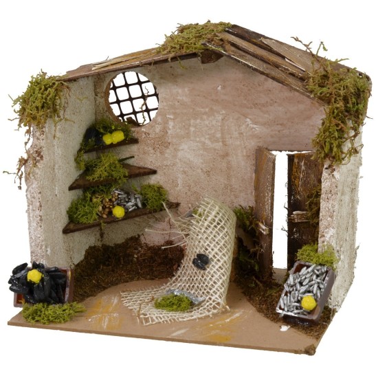 Bottega del pescivendolo cm 20x14x18 h Mondo Presepi