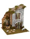 Farmhouse with working fountain cm 24x21x25.5 h