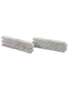 Set of 2 interlocking plaster brick walls cm 10,5x1x3 h