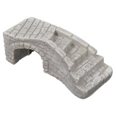 Escalera de yeso con puente de 14x6x4,5 cm h Mundo Pesebres